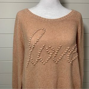 Torrid neutral color Sweater with Love Detail